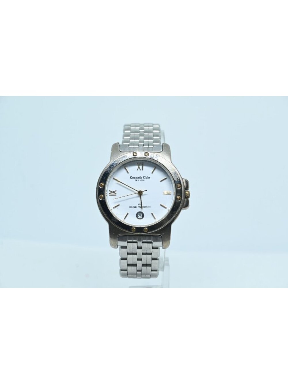 Kenneth Cole New York Men’s Watch White Roman Numeral Dial Date Steel KC3031